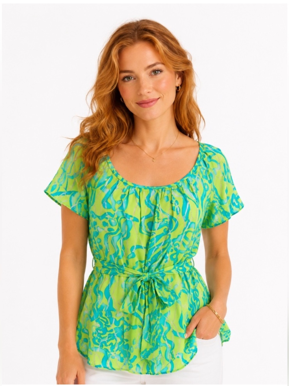 Lilly Pulitzer Top XS Silk Green